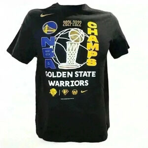 🏀 Nike - Black Golden State Warriors 21-22 NBA Champs shirt- Men’s Medium 🏀